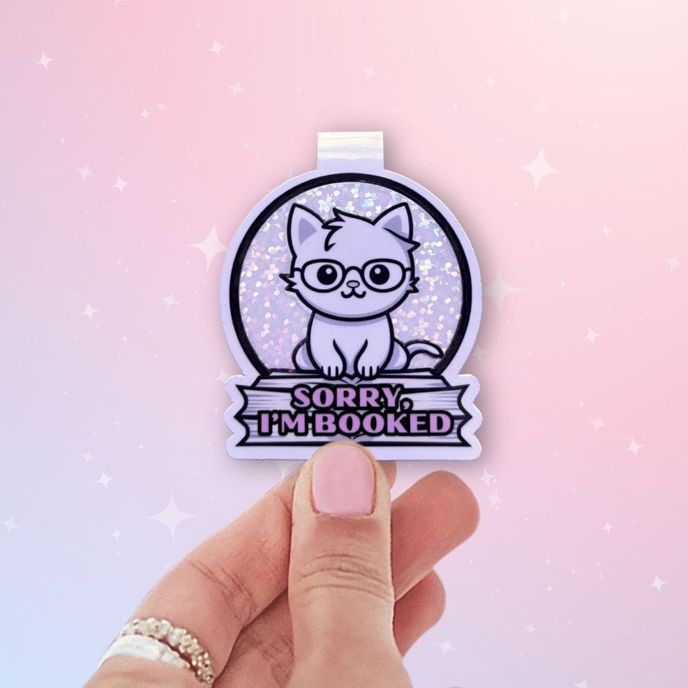 Bookish Queen Bookmarks Cat Magnetic Bookmark - Sorry I'm Booked