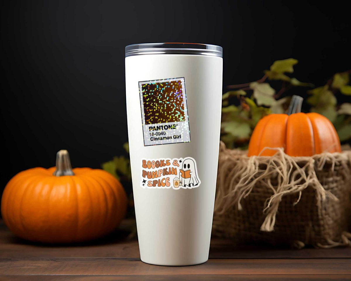 Geeky Queen Bookish Essentials Cinnamon Girl Pantone Sticker - Fall & Spooky Season Vibes