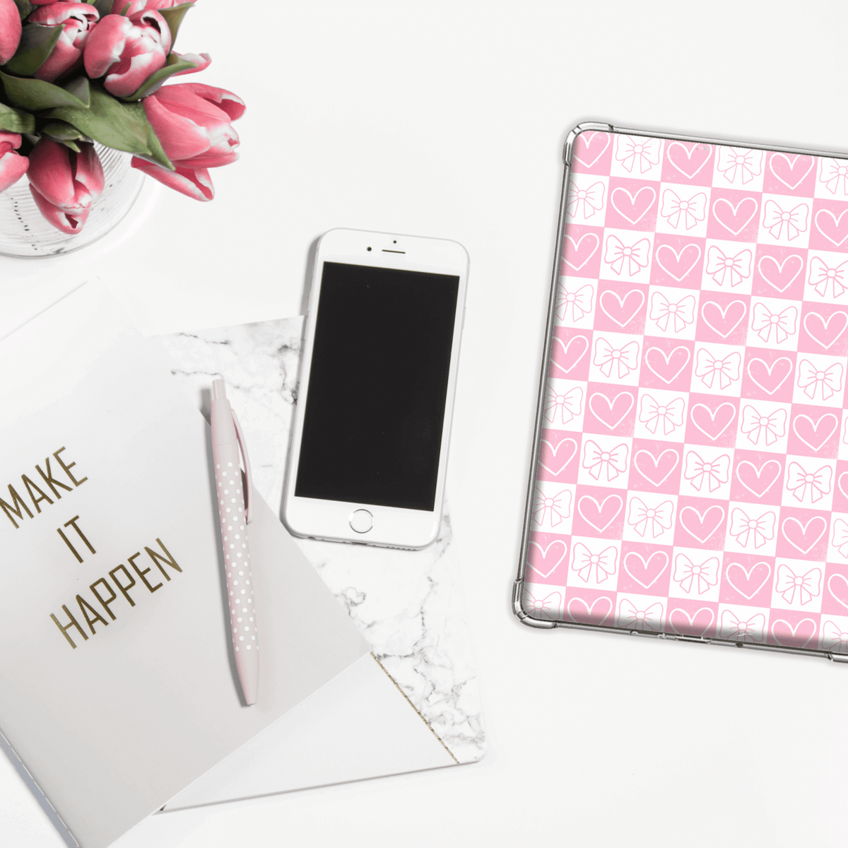 Bookish Queen Kindle Inserts Coquette Pink / Gems / 6'' Display Coquette Kindle Case Insert Holographic