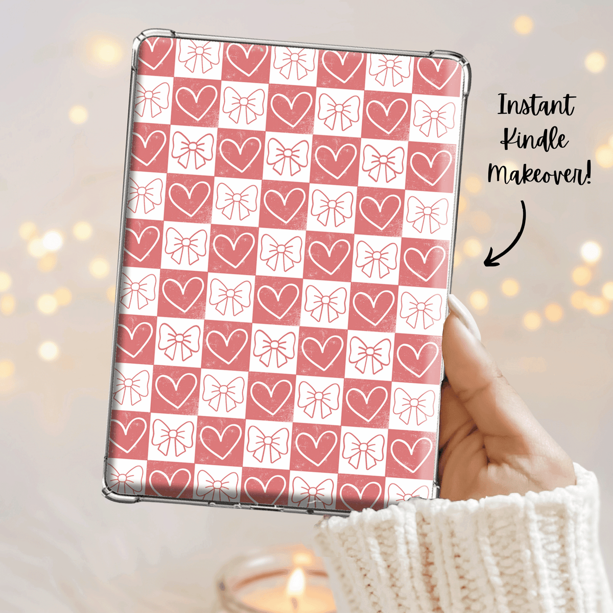 Bookish Queen Kindle Inserts Coquette Red / Gems / 6'' Display Coquette Kindle Case Insert Holographic
