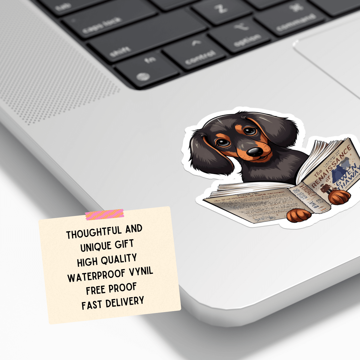 Bookish Queen Sticker Custom Pet Illustration Sticker - Personalized Gifts for Book Lovers