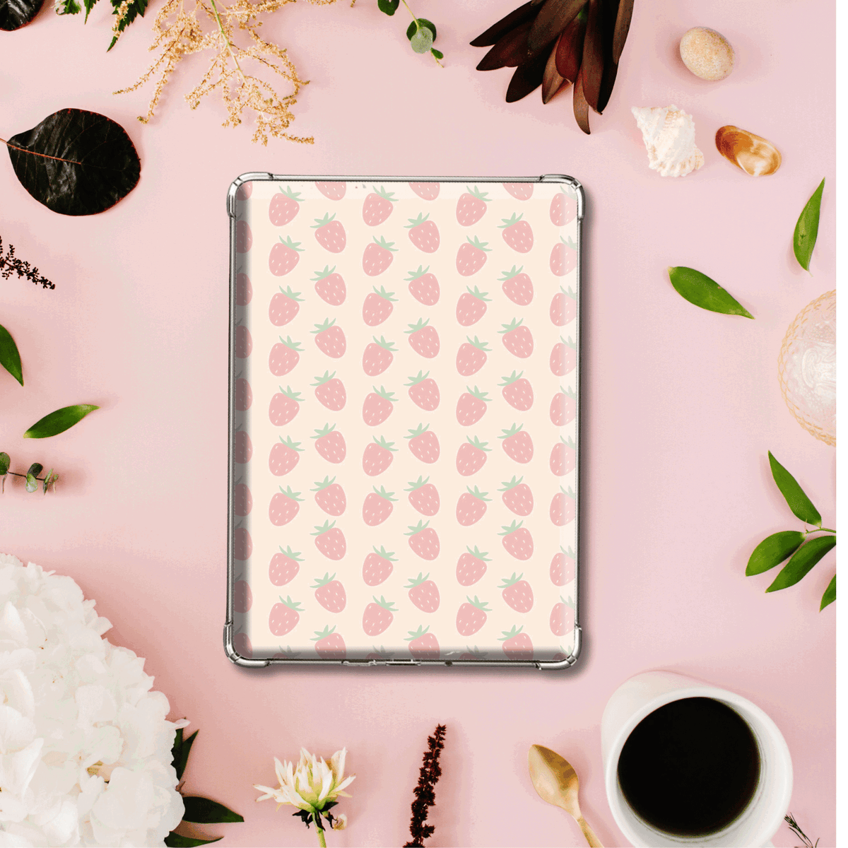 Bookish Queen Kindle Inserts DIGITAL Kindle Case Inserts - Strawberry Core