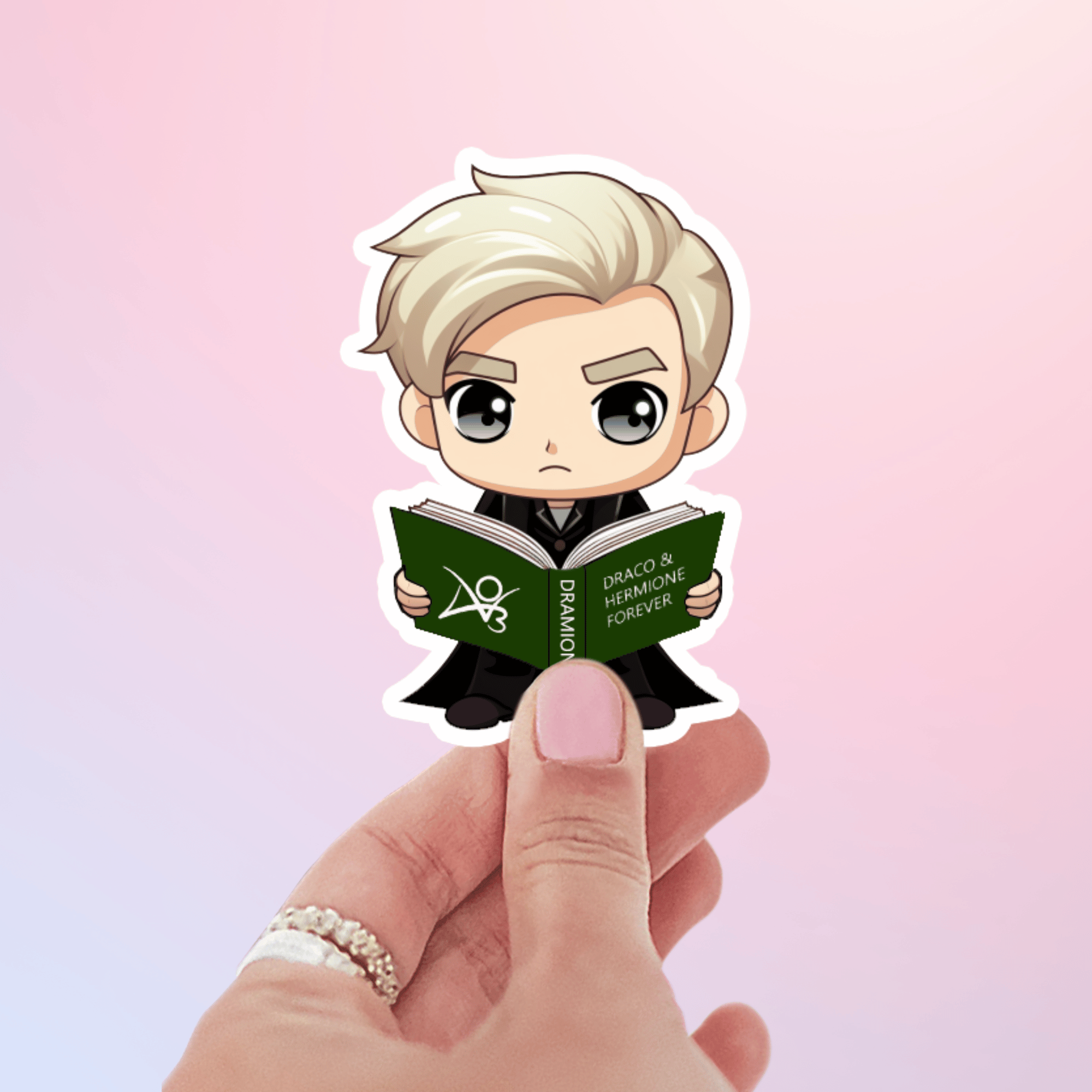 draco reading fanfic sticker