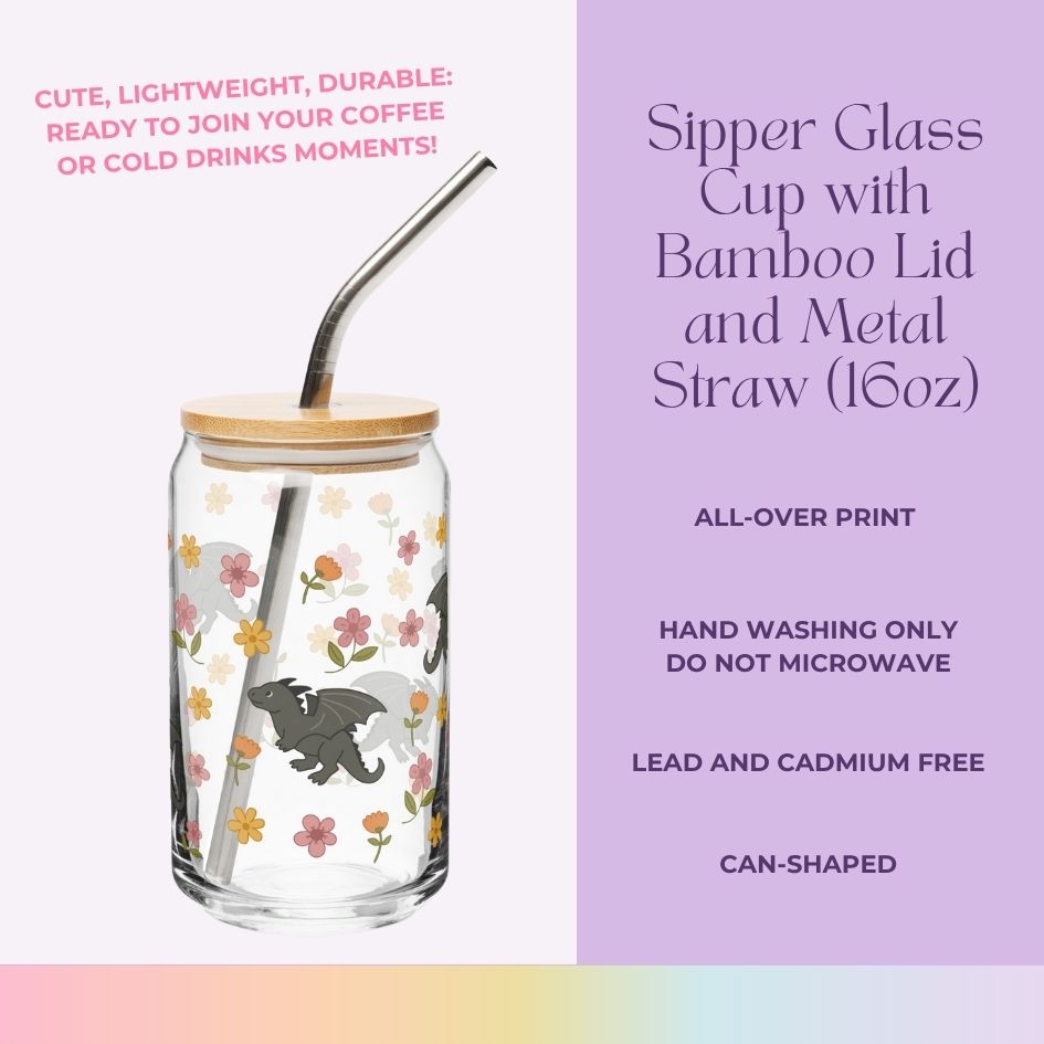 Bookish Queen Glass Cup Dragon Glass Sippy Cup