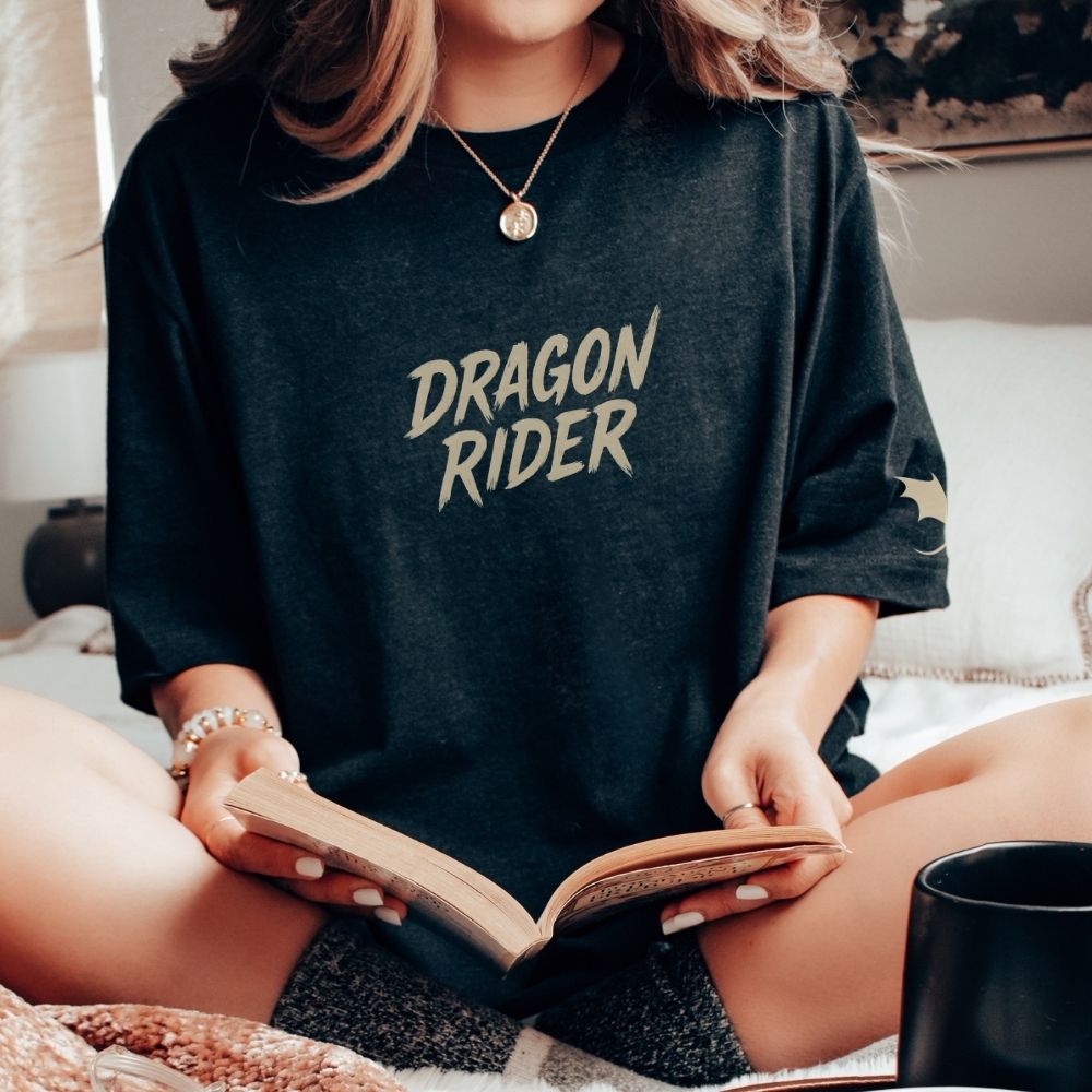 Bookish Queen T-Shirt Dragon Rider T-Shirt - Fantasy Book Lover
