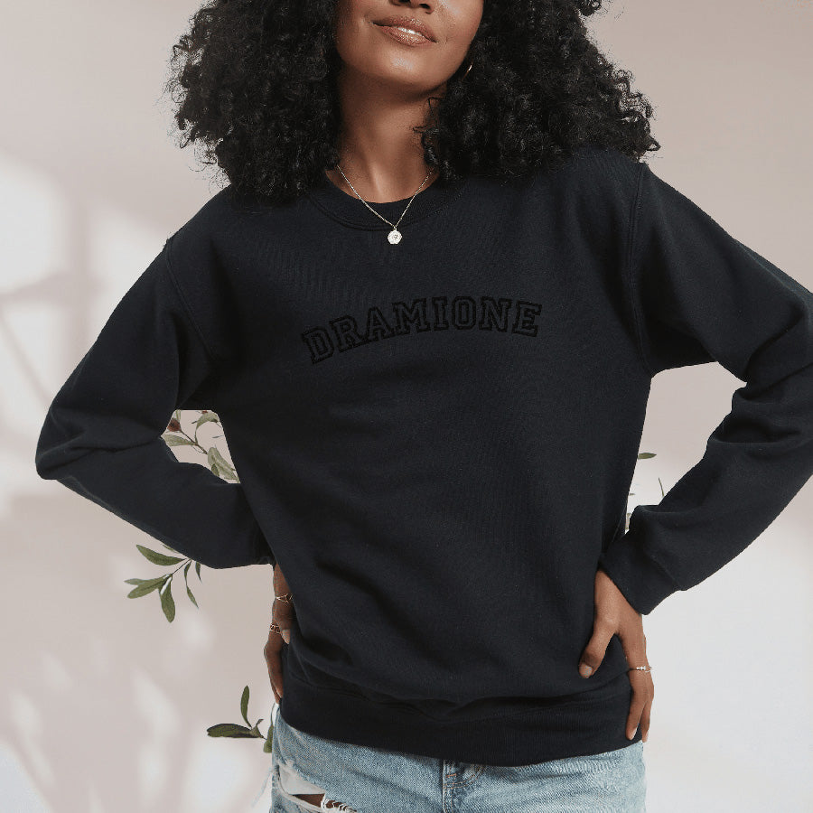 Bookish Queen Sweatshirt Black / S Dramione Subtle Fandom Embroidered Sweatshirt