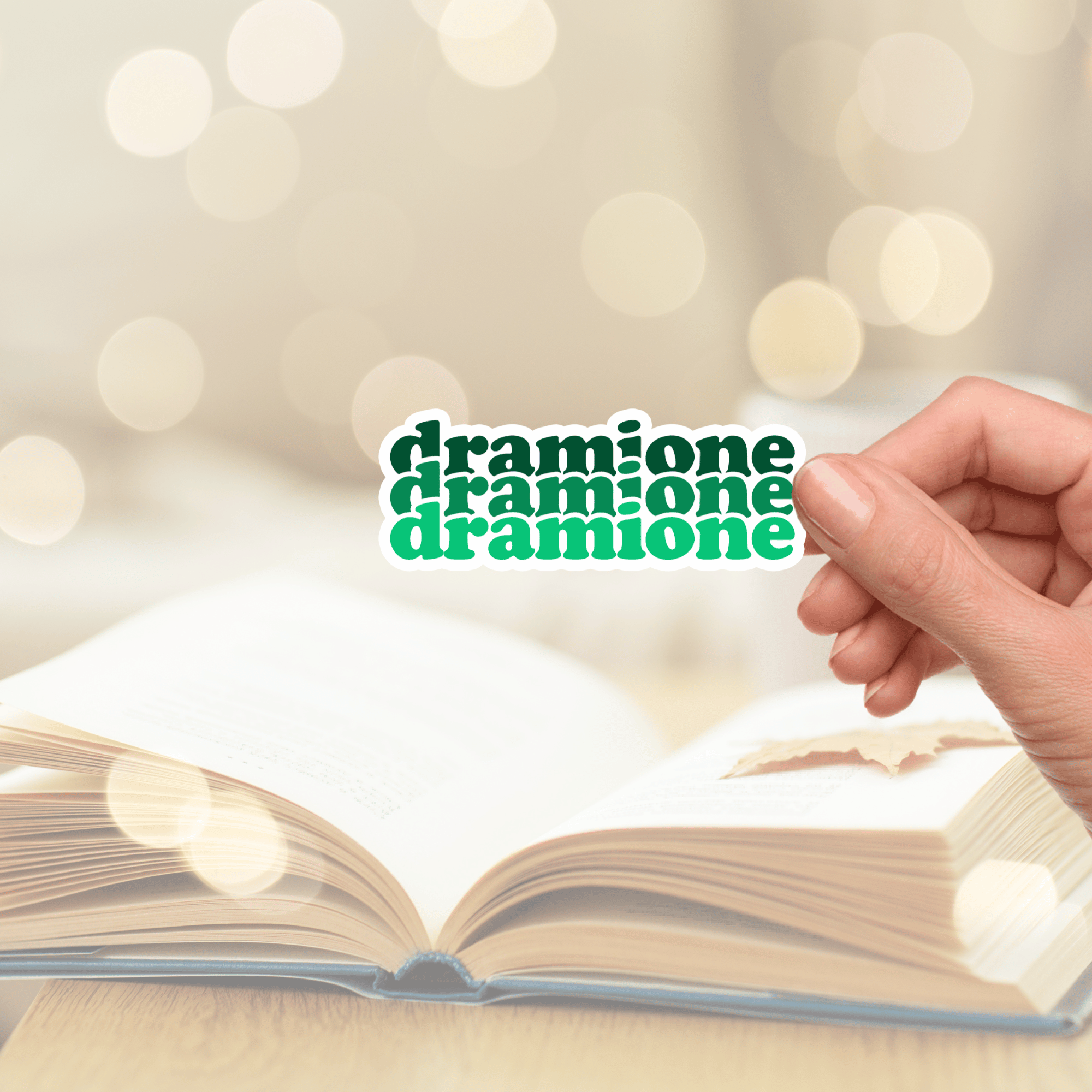 Dracotok Dramione fanfic sticker with holographic finish