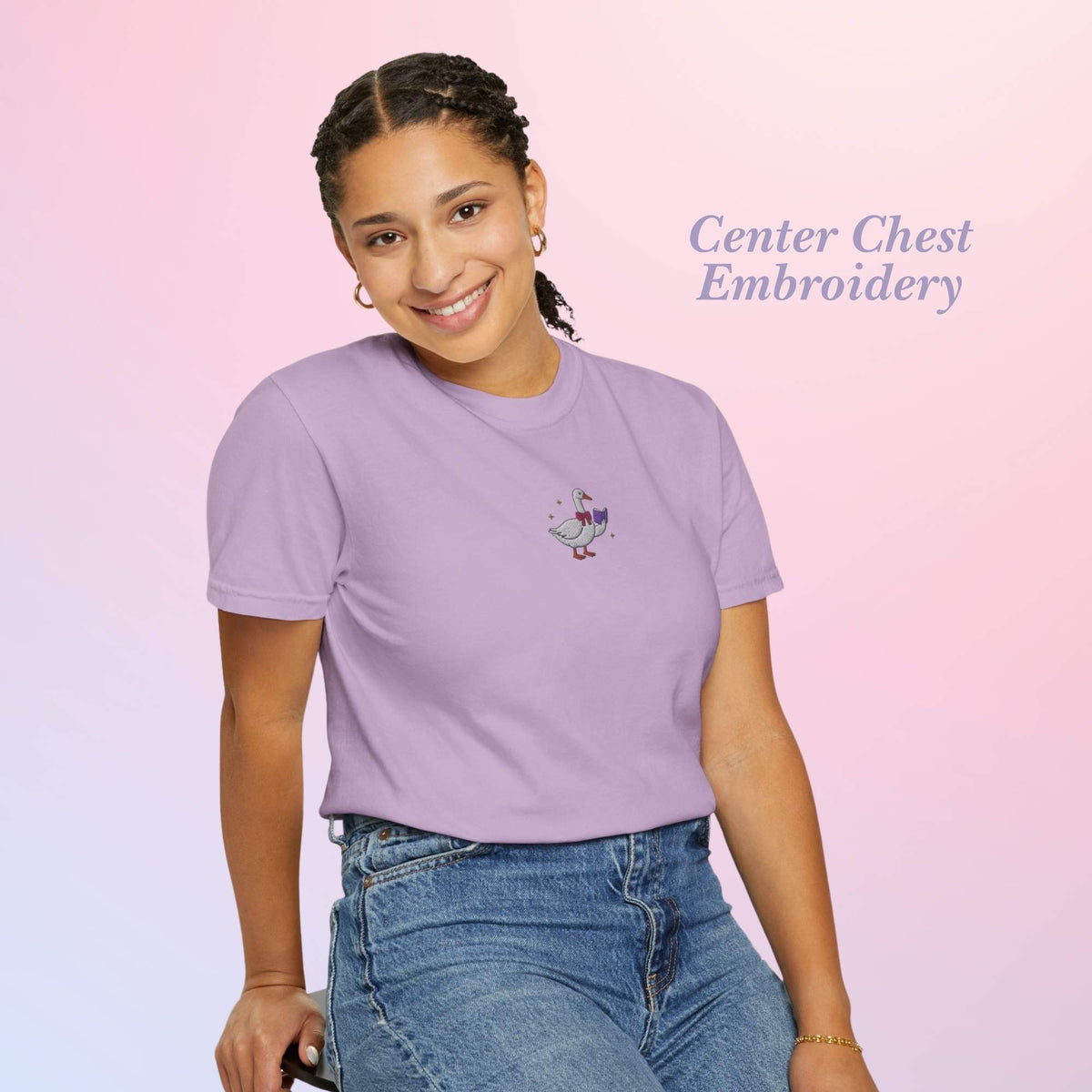 Bookish Queen T-Shirt Purple / S Embroidered Bookish Silly Goose T-Shirt