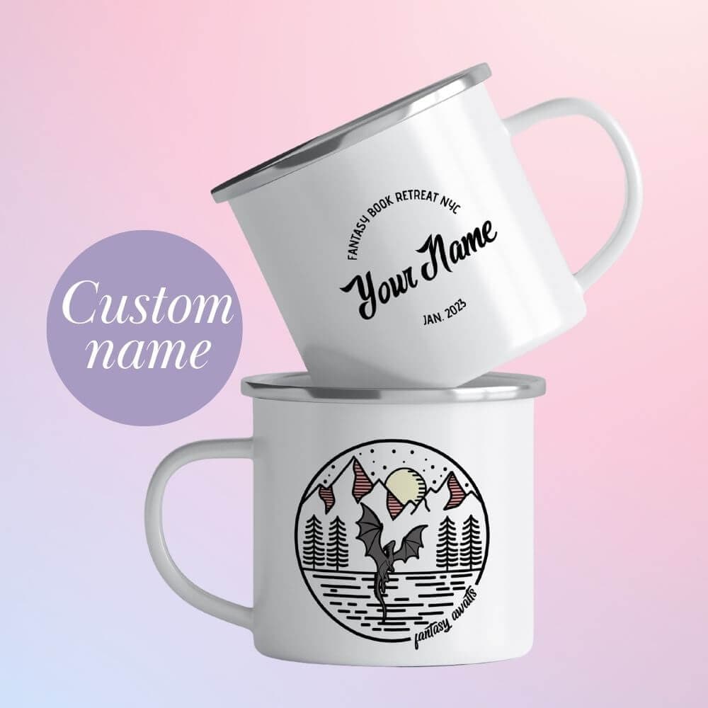 Geeky Queen Studio Print Material Fantasy Reader Custom Enamel Mug