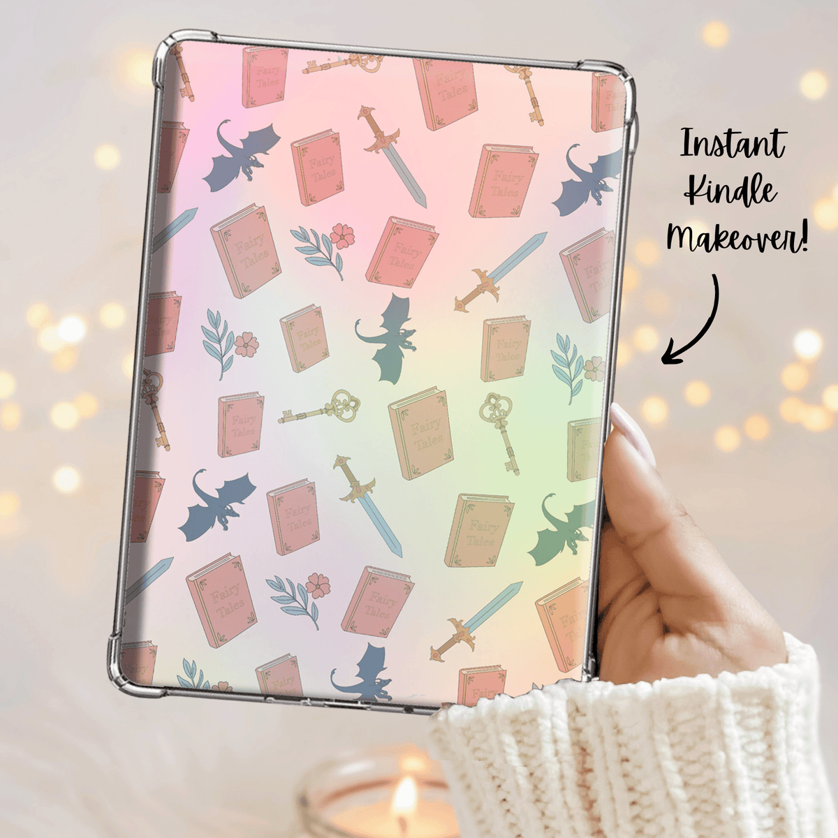 Bookish Queen Kindle Inserts Fantasy Reader Kindle Insert for Clear Cover