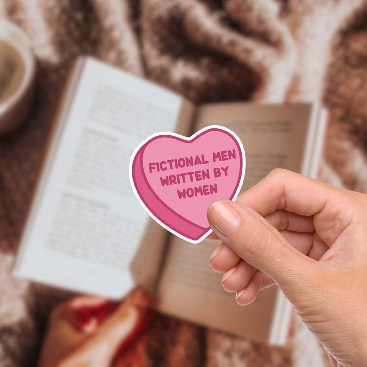 My Store Bookish Essentials Heart Candy Fictional Men Written by Women Sticker