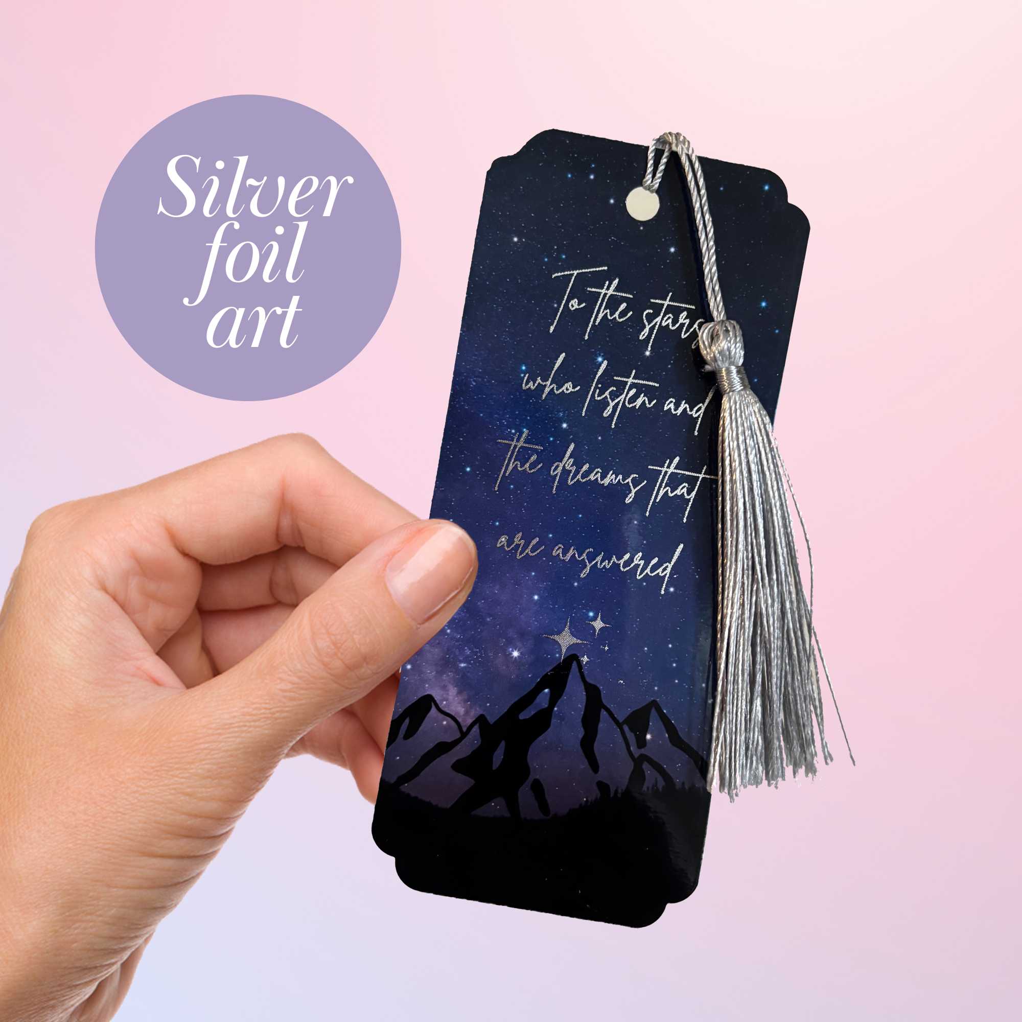 To The Stars Who Listen foil bookmark for ACOTAR fans