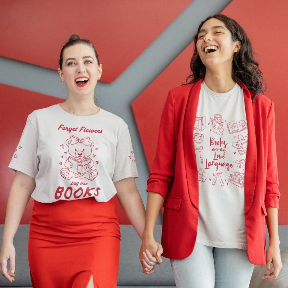 Bookish Queen T-Shirt Forget Flowers, Buy Me Books Reader Tee