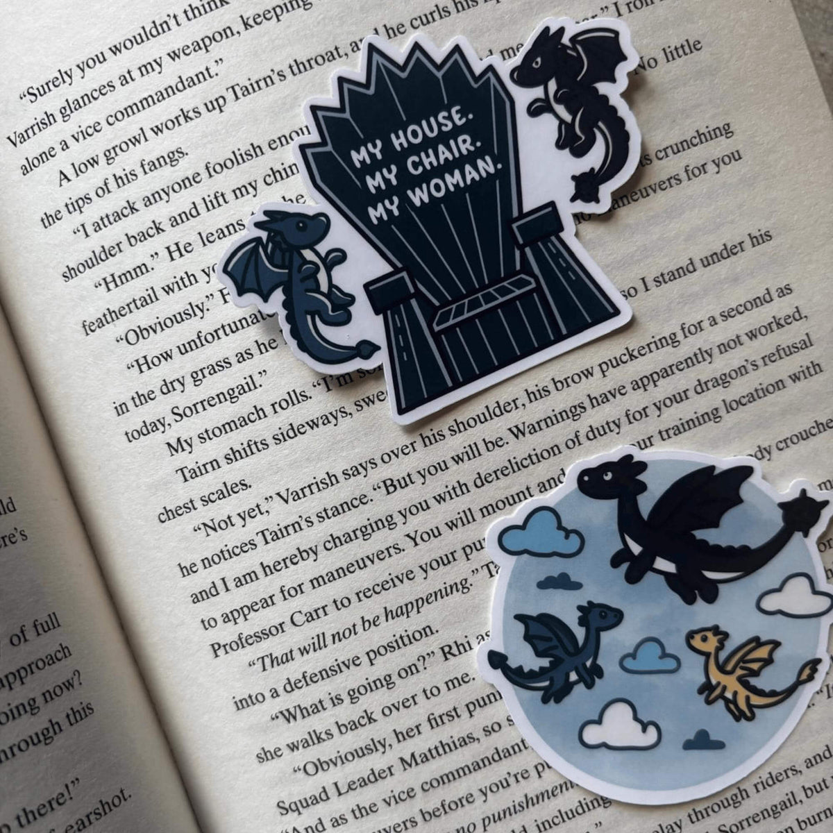 Bookish Queen Fourth Wing Stickers Fourth Wing Sticker My House My Chair My Woman Xaden Quote