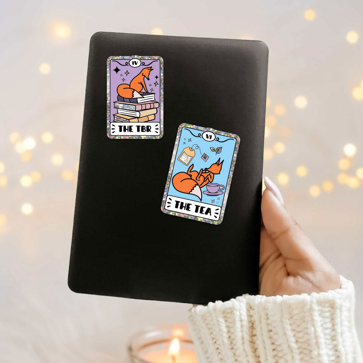 My Store Bookish Essentials Fox Tarot Card Sticker Book Lover - The TBR