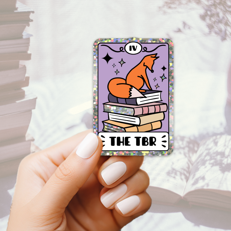 My Store Bookish Essentials Fox Tarot Card Sticker Book Lover - The TBR
