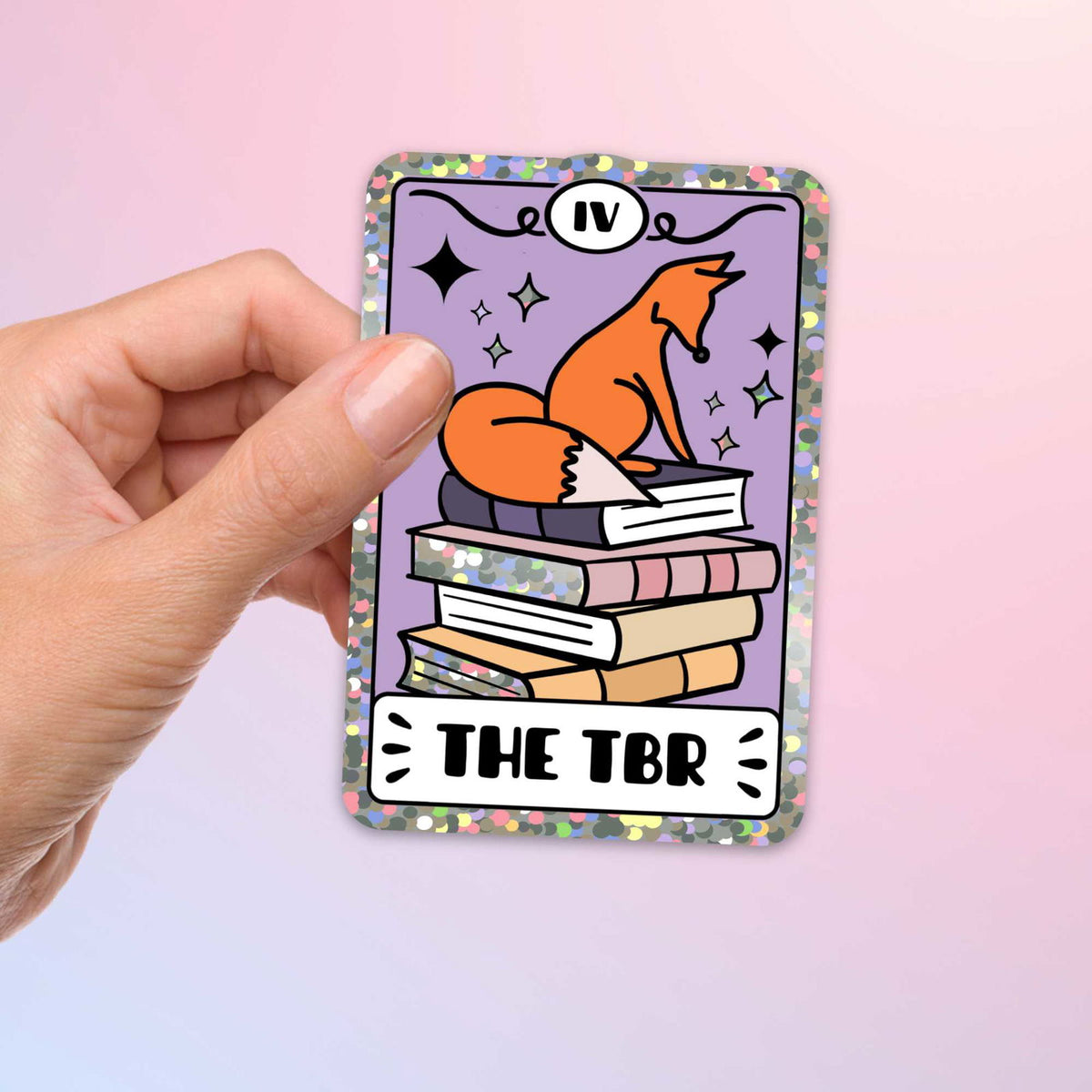 My Store Bookish Essentials Fox Tarot Card Sticker Book Lover - The TBR