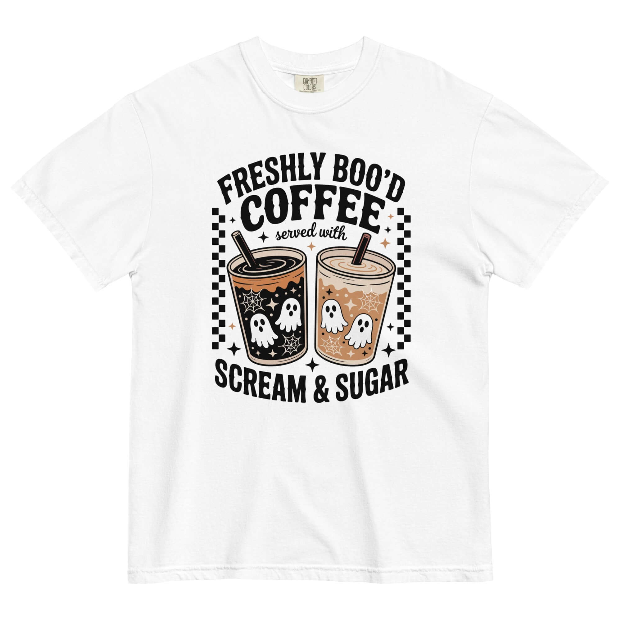 Bookish Queen T-Shirt White / S Freshly Boo'd Coffee T-Shirt Spooky Season