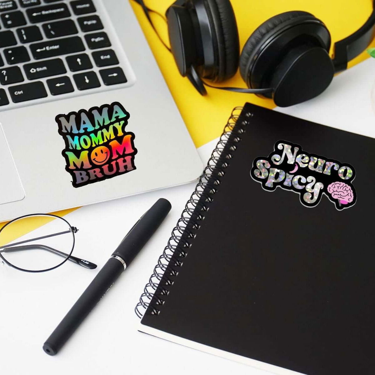 Bookish Queen Mom Life Stickers Funny Mom Sticker - Groovy Mama Mommy Mom Bruh