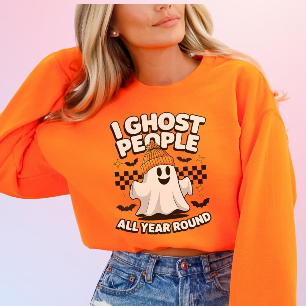 Bookish Queen Sweatshirt Orange / S I Ghost People All Year Round Sweatshirt
