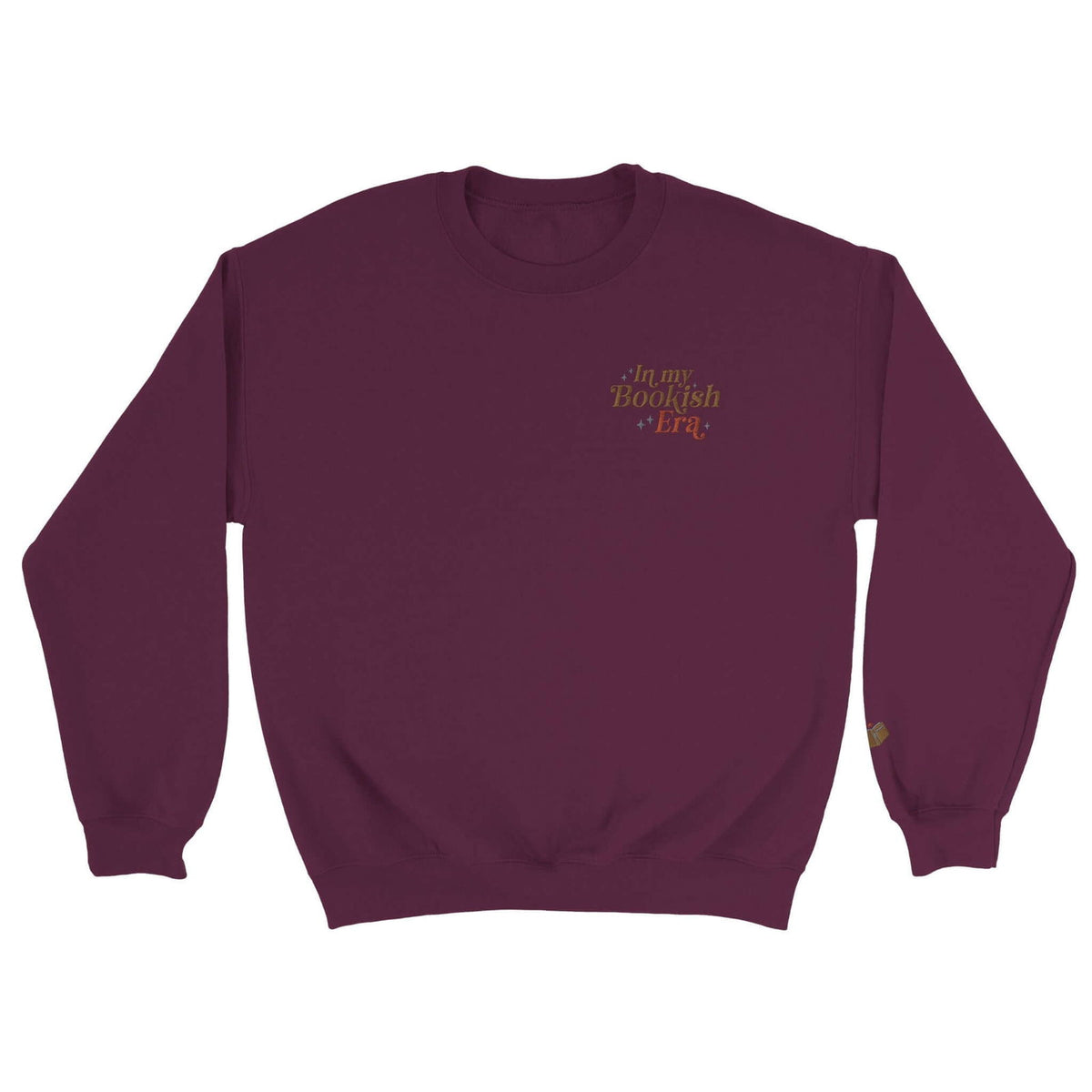 Bookish Queen Sweatshirt Maroon / S In my Bookish Era Embroidered Sweater