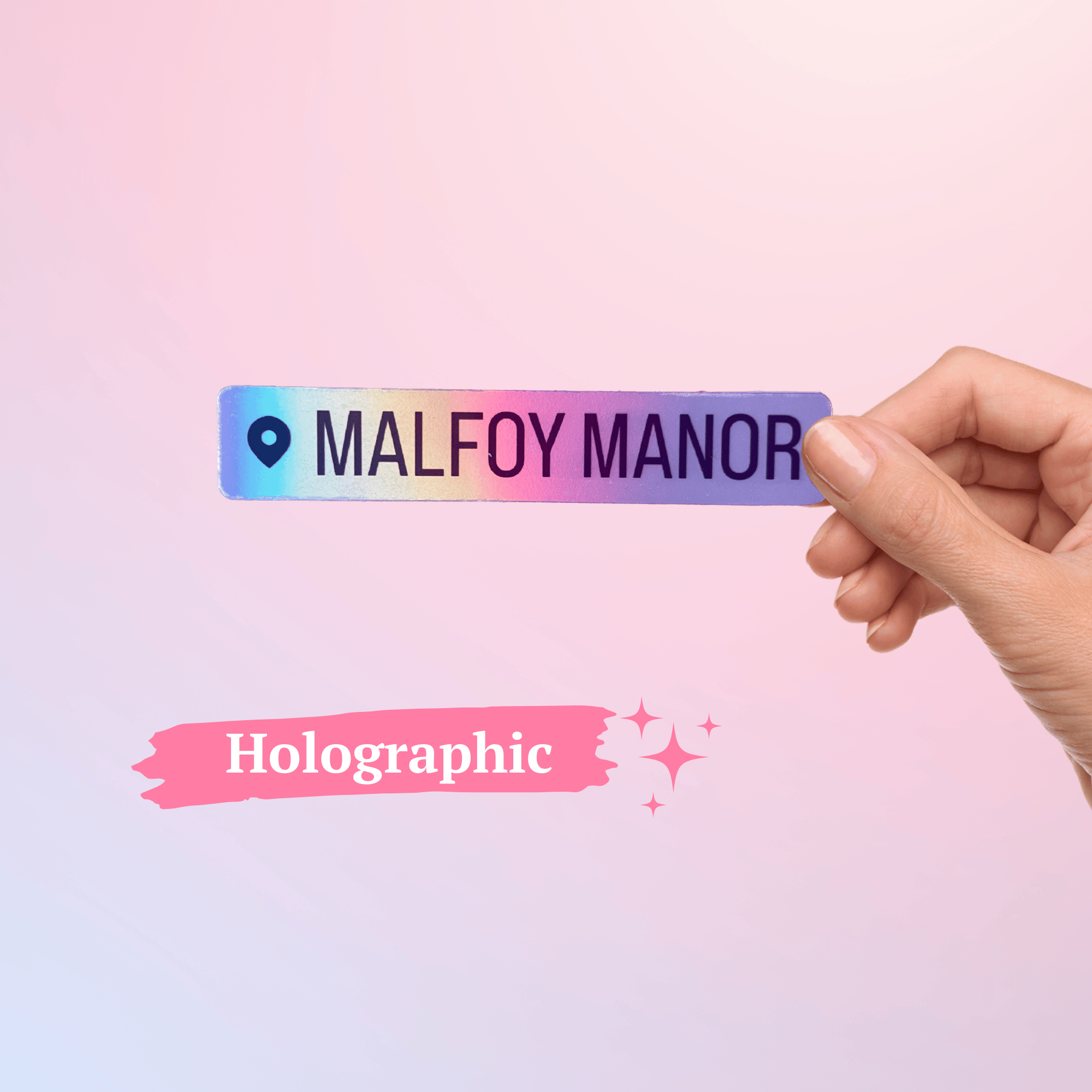 malfoy manor location tag sticker