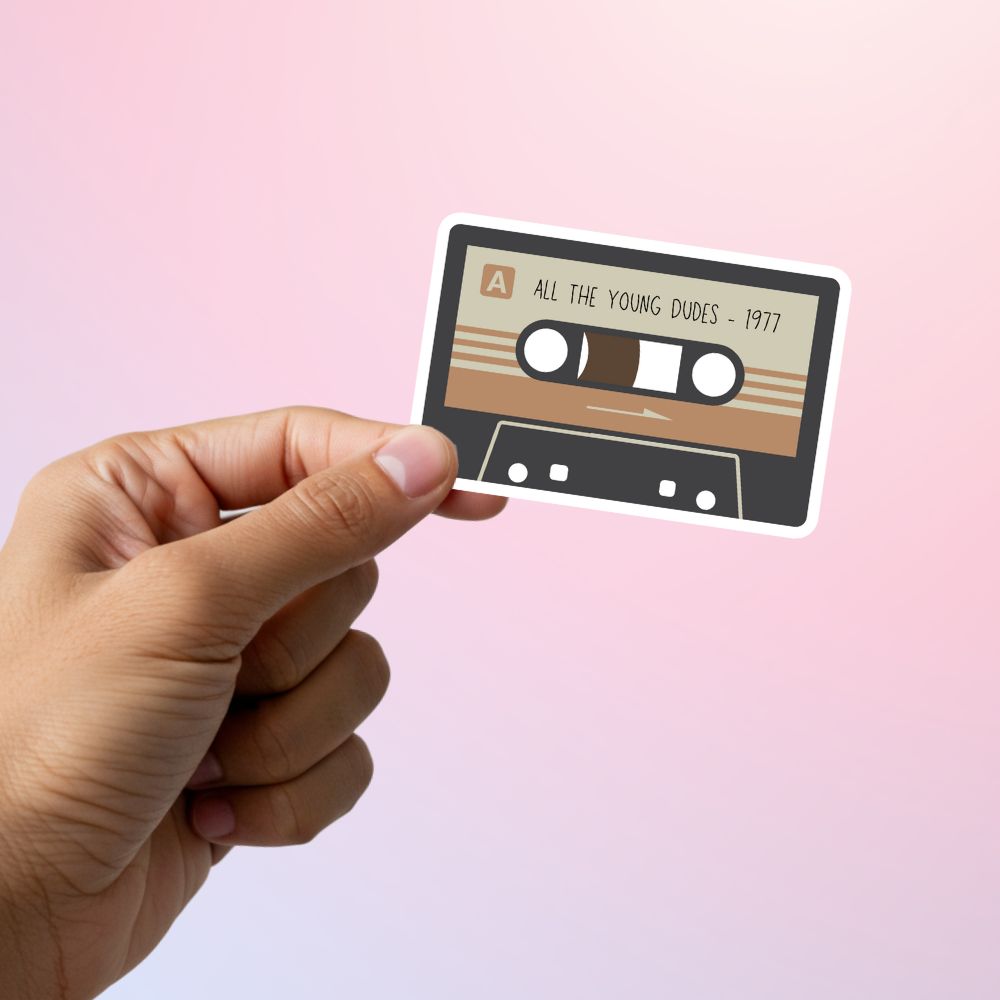 Marauders cassette sticker with retro 80s design for fanfic lovers ATYD