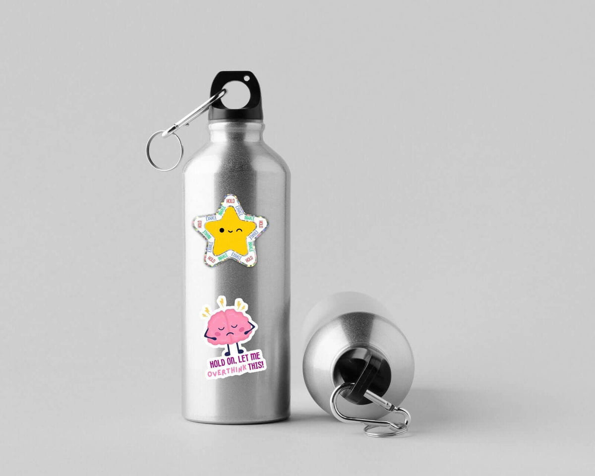 My Store Funny Mental Health Stickers Mental Health Breathing Star Sticker - Calming and Emotional Regulation Tools