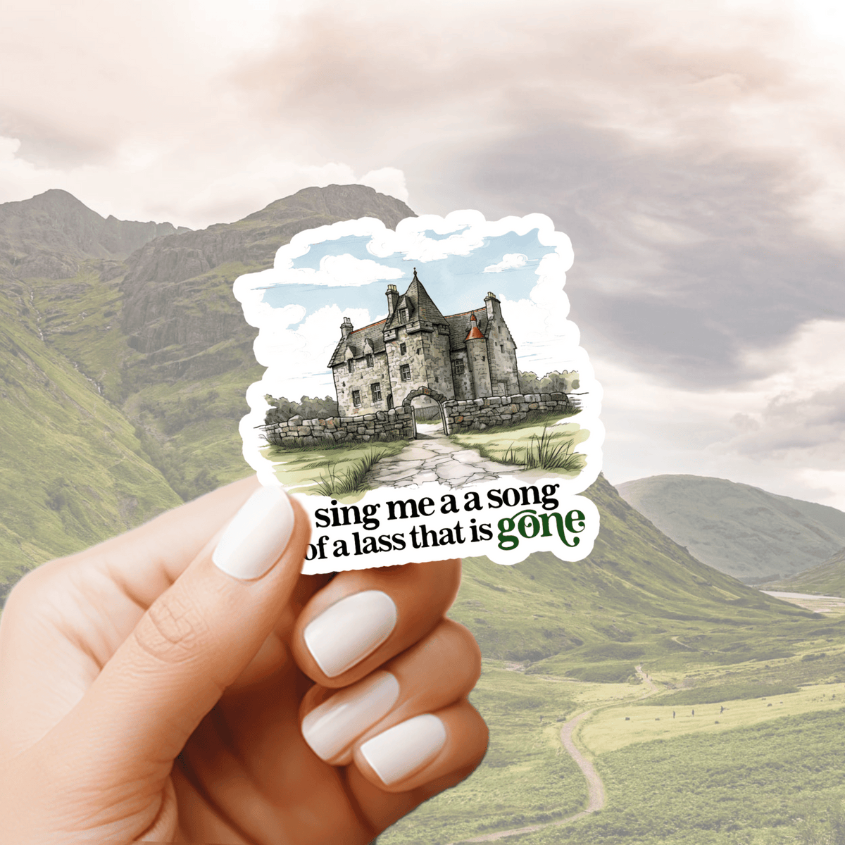 My Store Outlander Stickers Outlander Lallybroch Sticker - A Lass that is gone
