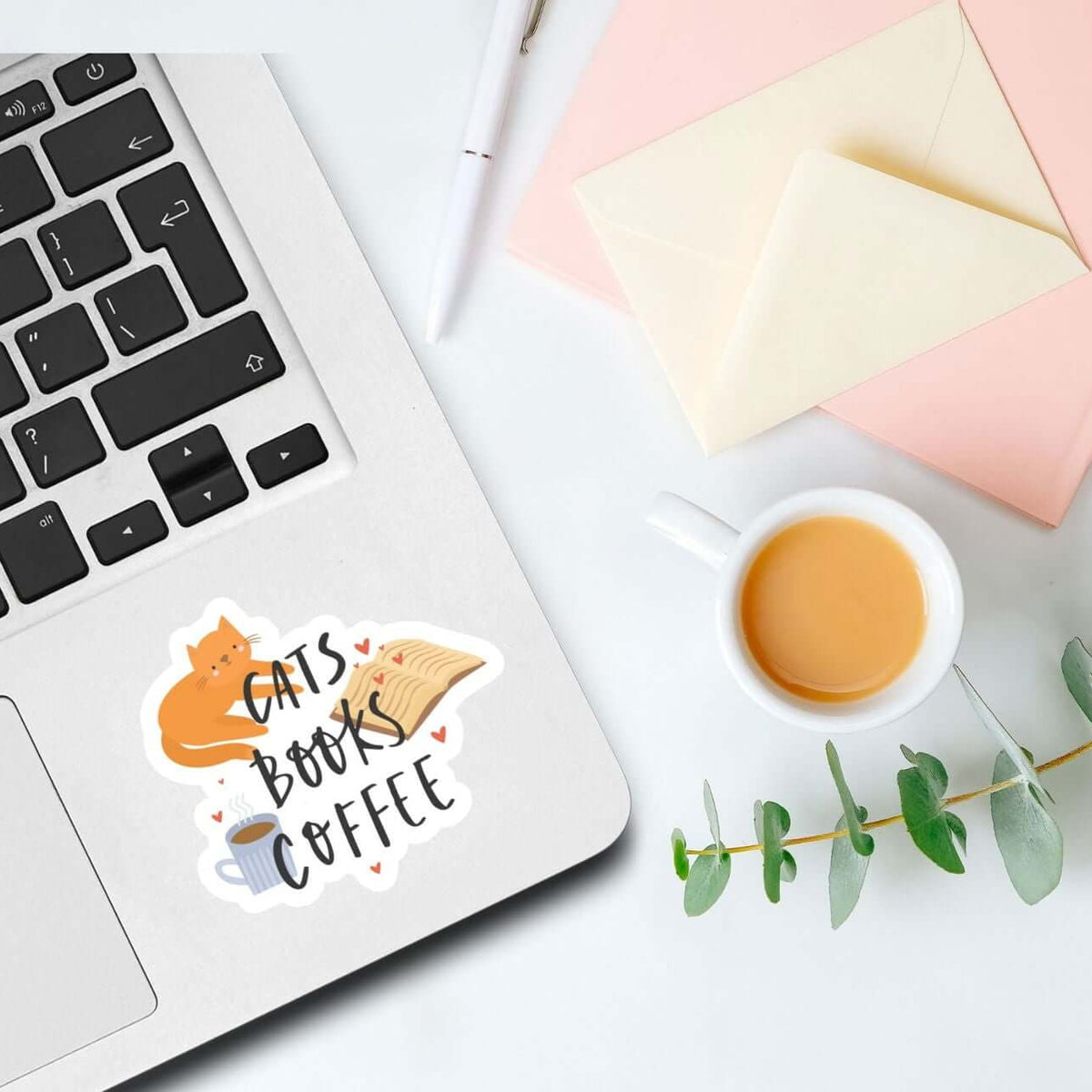My Store Sticker Pets, Books and Coffee Sticker - Cat Mom - Dog Mom