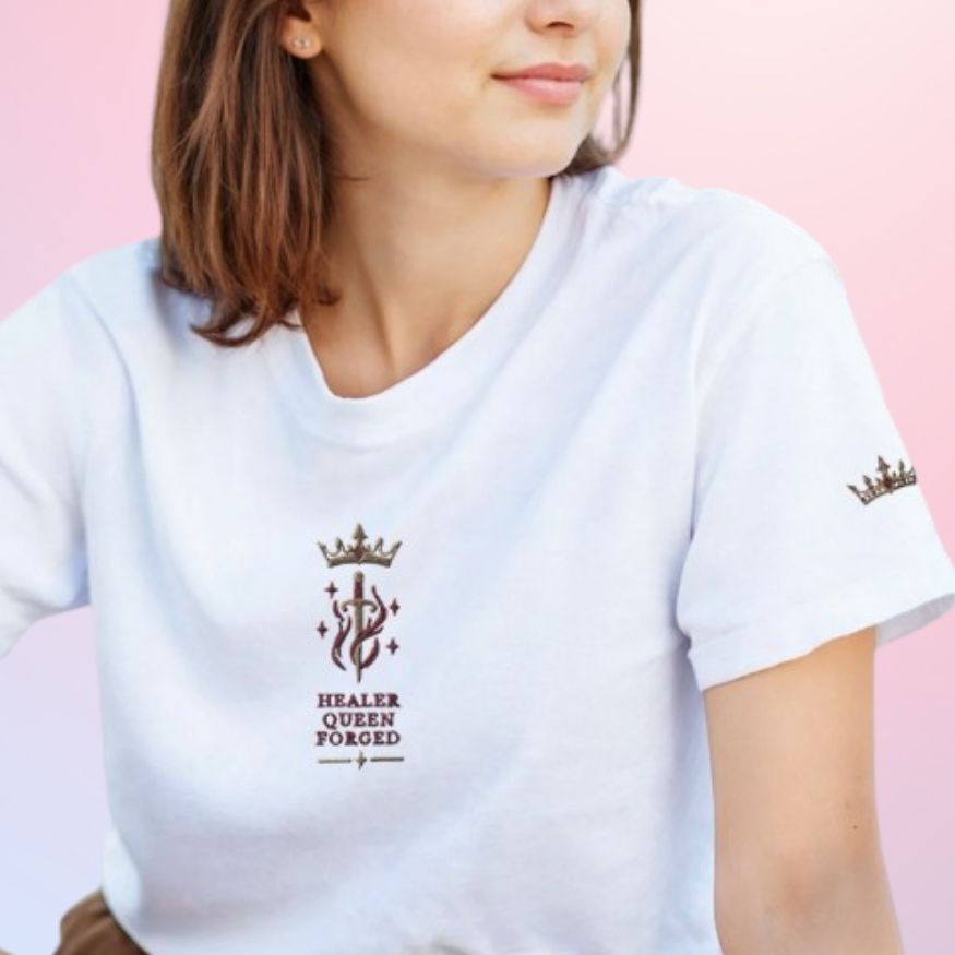 Bookish Queen T-Shirt Queen Diem Bellator Embroidered T-Shirt