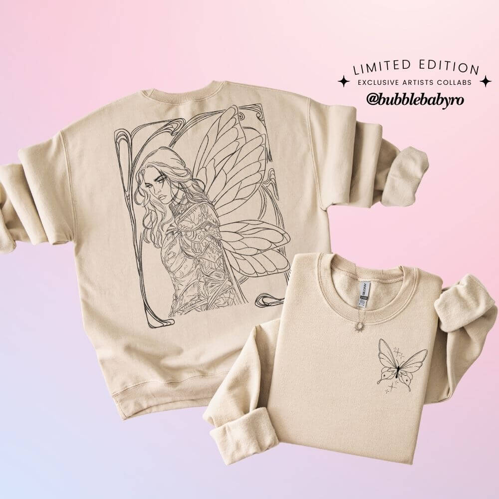 Bookish Queen Sweatshirt Quicksilver Saeris Fane Sweatshirt - Limited Edition Collab @bubblebaryro