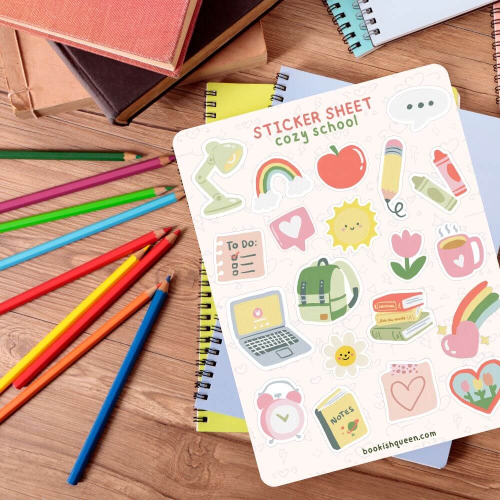Bookish Queen Sticker Sheets School Sticker Sheet –  Student & Teacher Planner Stickers