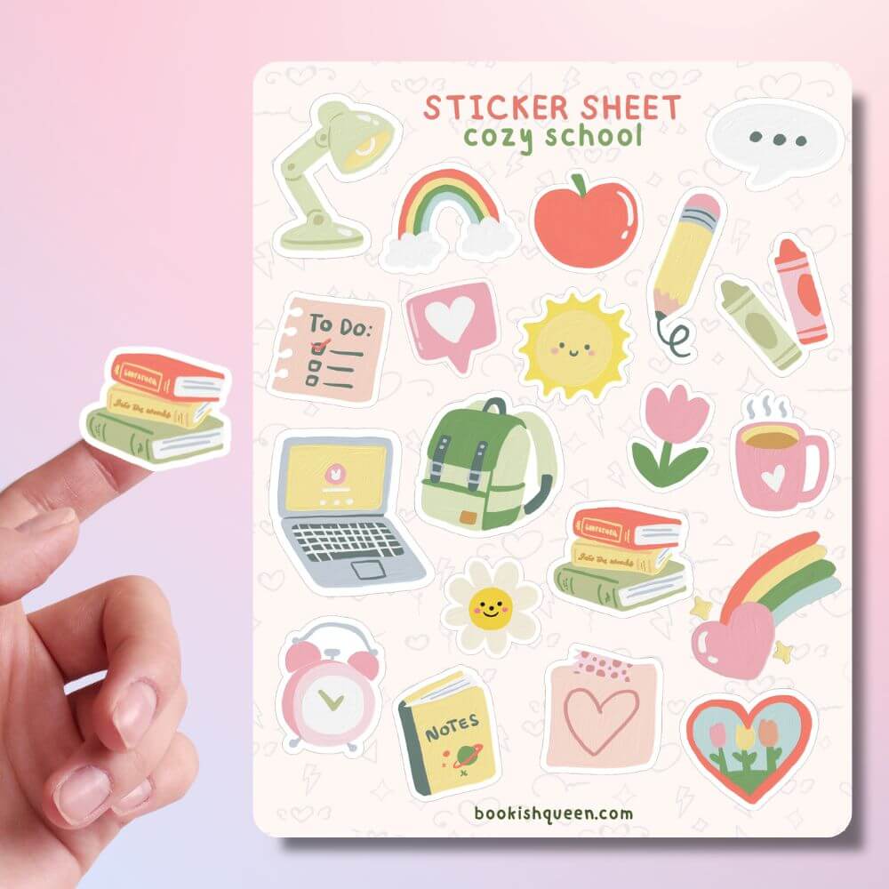 Bookish Queen Sticker Sheets School Sticker Sheet –  Student & Teacher Planner Stickers
