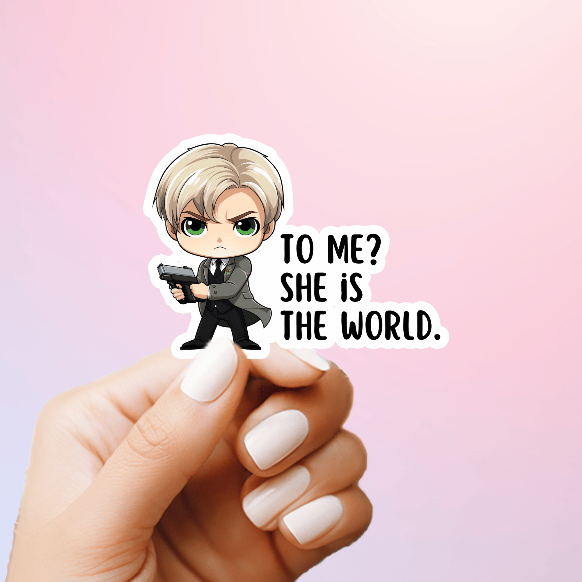 Tahareh Mafi Fandom Fantasy Romance Book Reader Gift Bookish Merchandise Aaron Warner Book Boyfriend Waterproof Decal Kindle Decoration chibi anime manga style