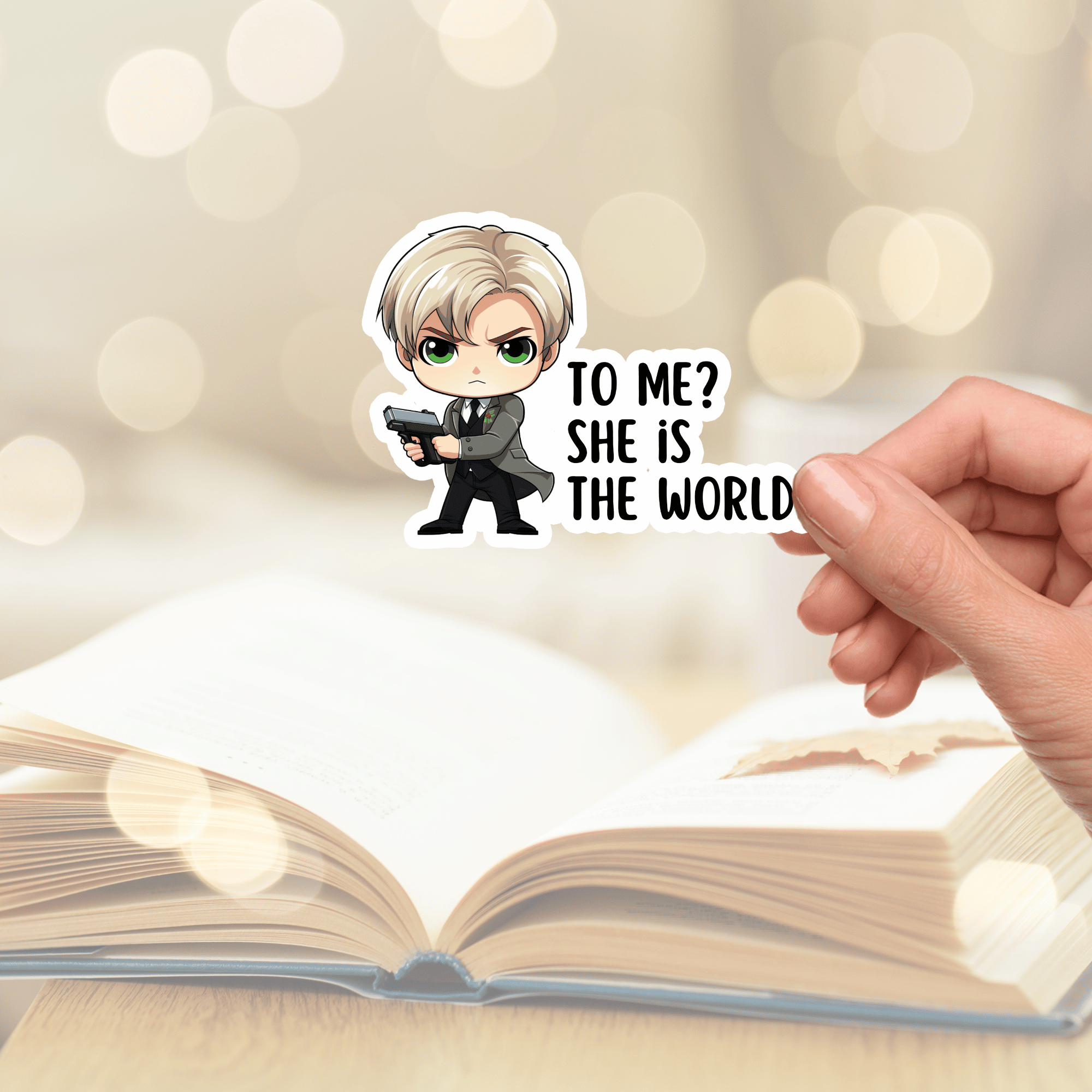 Bookworm Gift Limited Edition Stickers Fantasy Series Book Fan Present Waterproof Character Stickers Aaron Warner Sticker Fantasy Novel Fan Gift