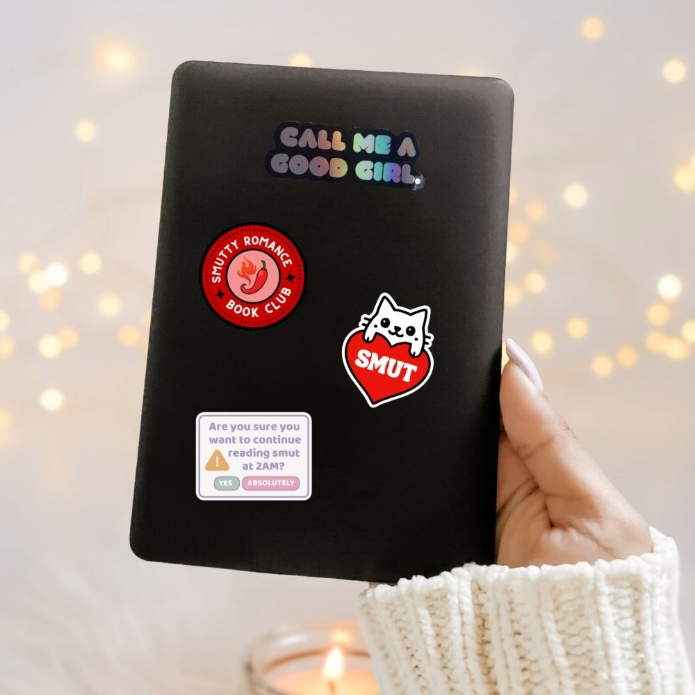 Bookish Queen Bookish Essentials SMUT Smut Cat Bookish Sticker – Spicy Romance Reader Vibes