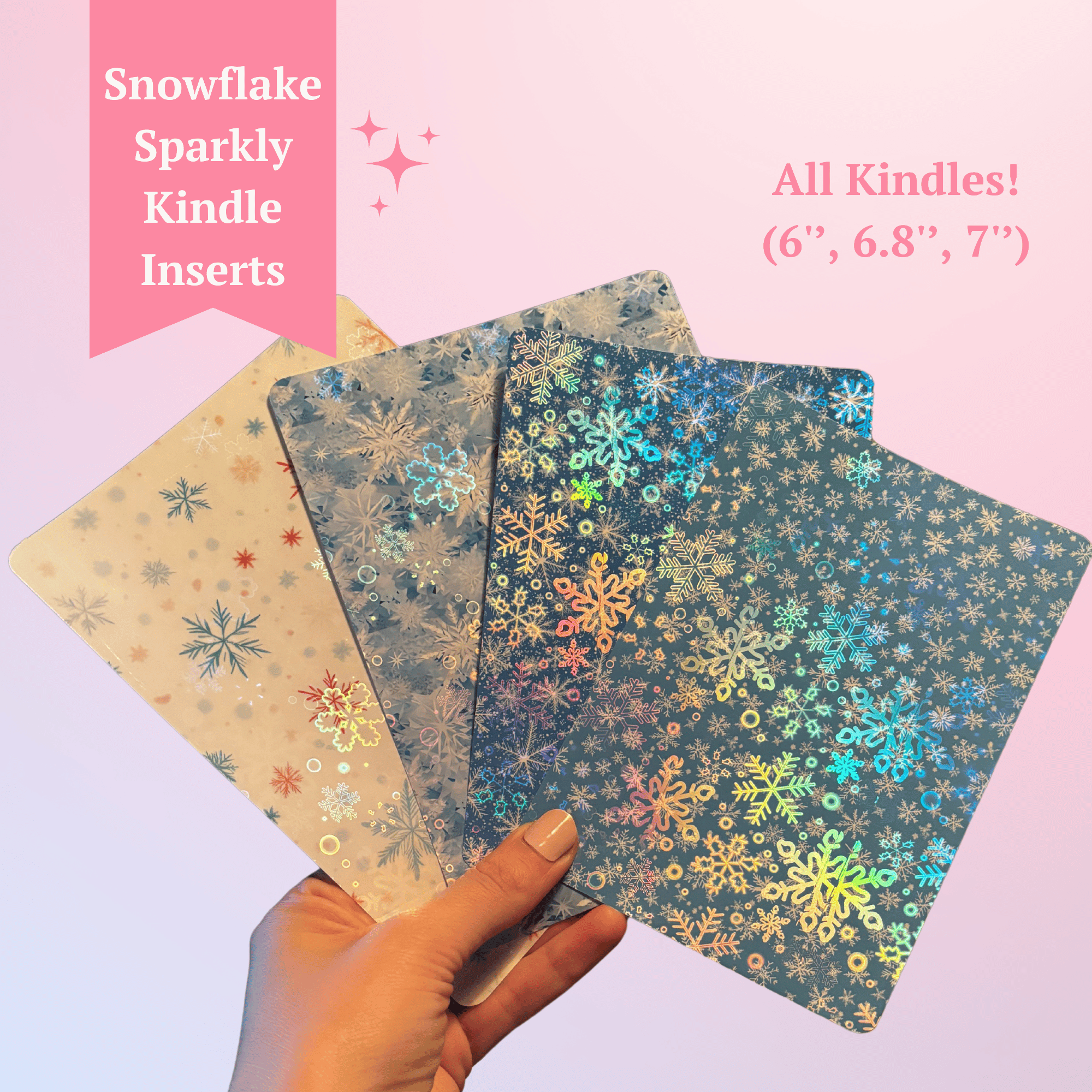 snowflakes kindle insert