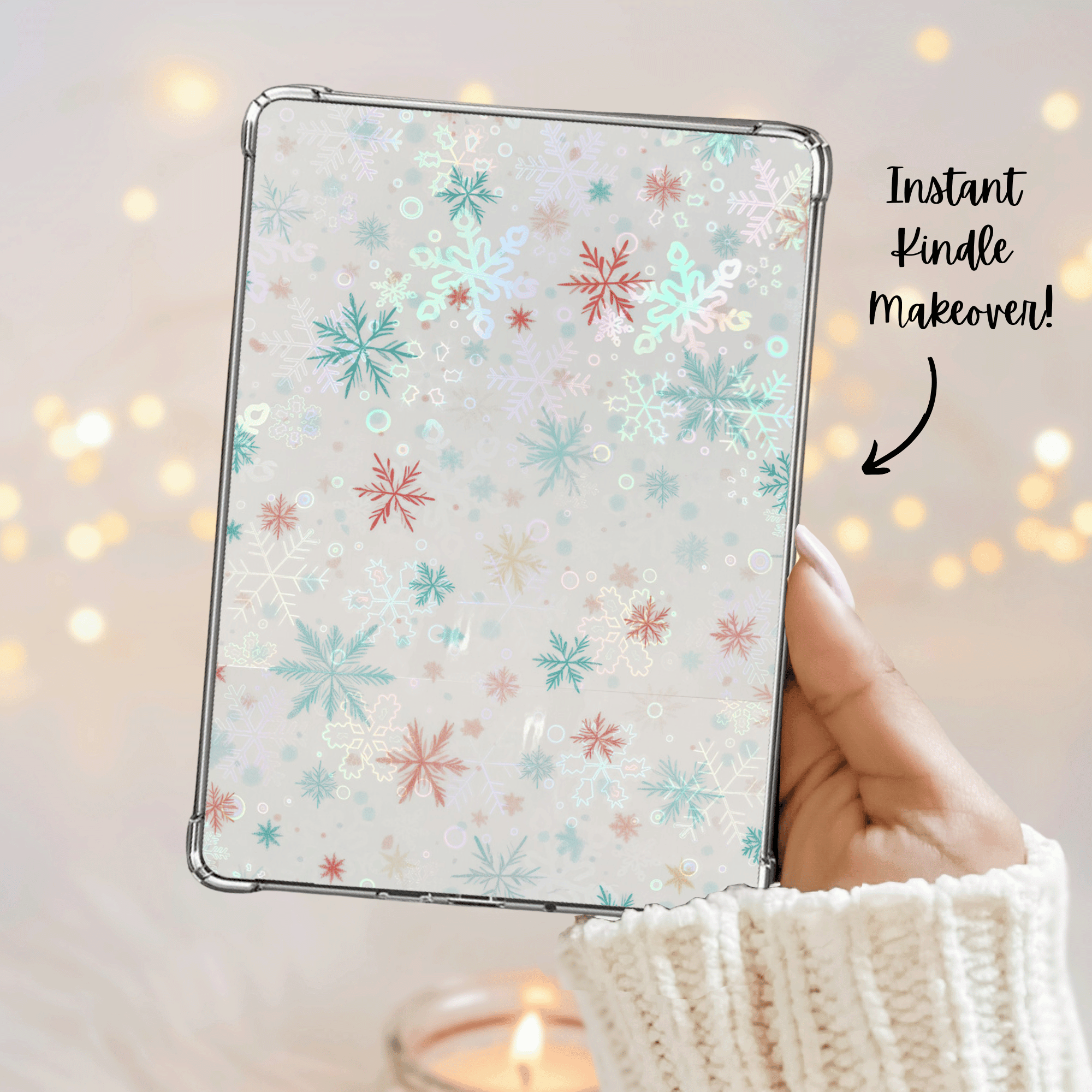 snowflakes kindle insert 