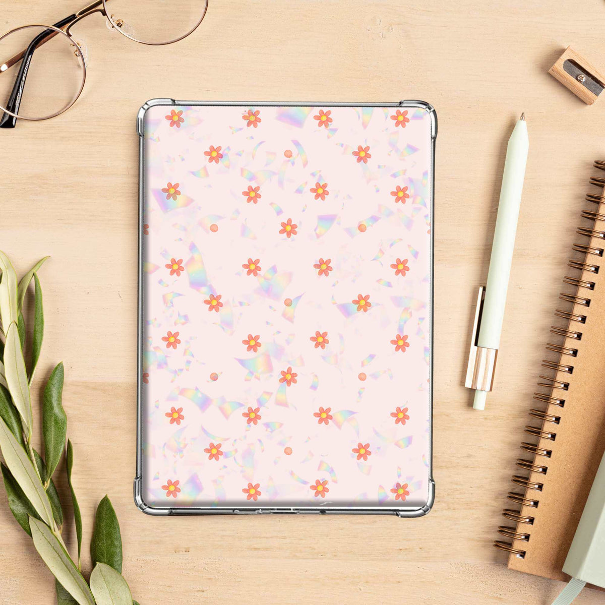 Bookish Queen Kindle Inserts Flowers / Gems / 6'' Display Spring & Cherry Kindle Inserts - Holographic