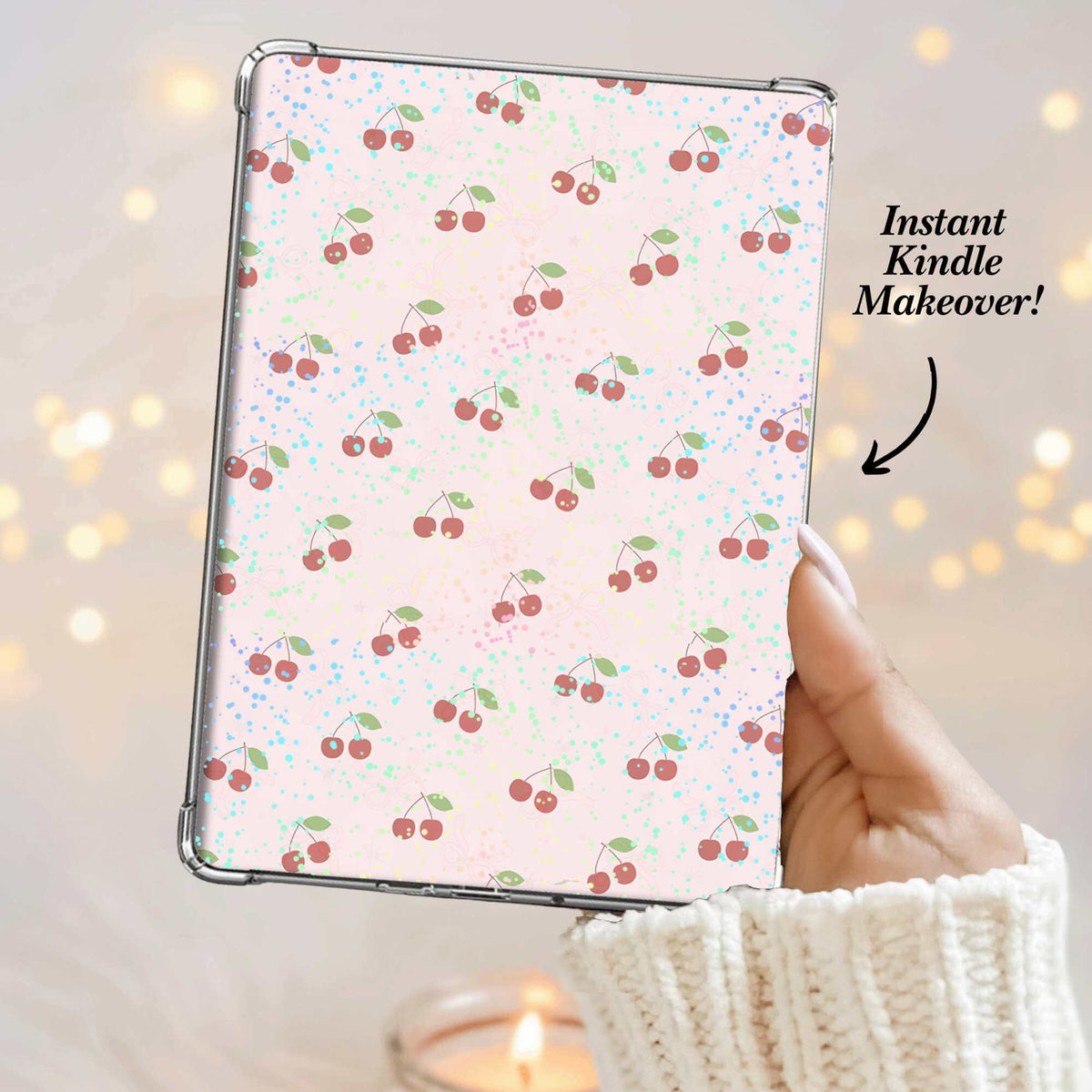 Bookish Queen Kindle Inserts Happy Cherry / Gems / 6'' Display Spring & Cherry Kindle Inserts - Holographic