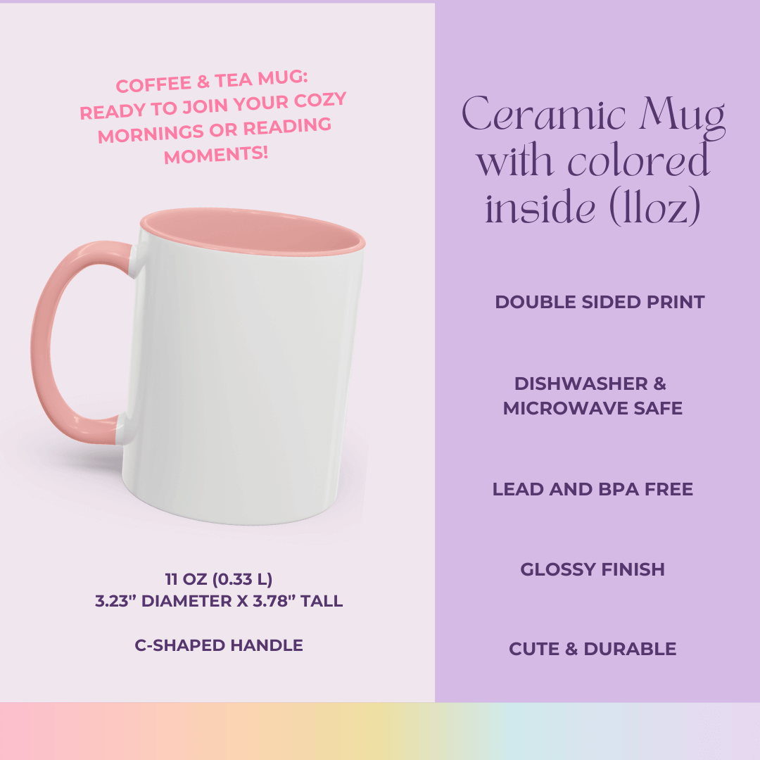 Bookish Queen Mug 11oz / Pink The Archer & The Fox Mug - OUABH Exclusive Laia Verdaguer Collab