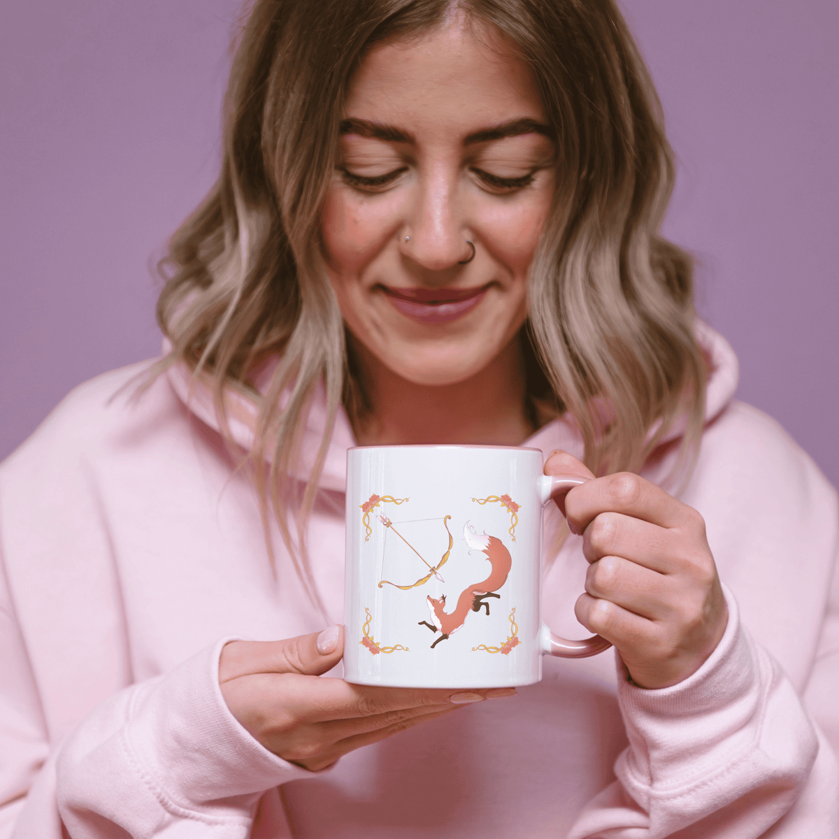 Bookish Queen Mug 11oz / Pink The Archer & The Fox Mug - OUABH Exclusive Laia Verdaguer Collab