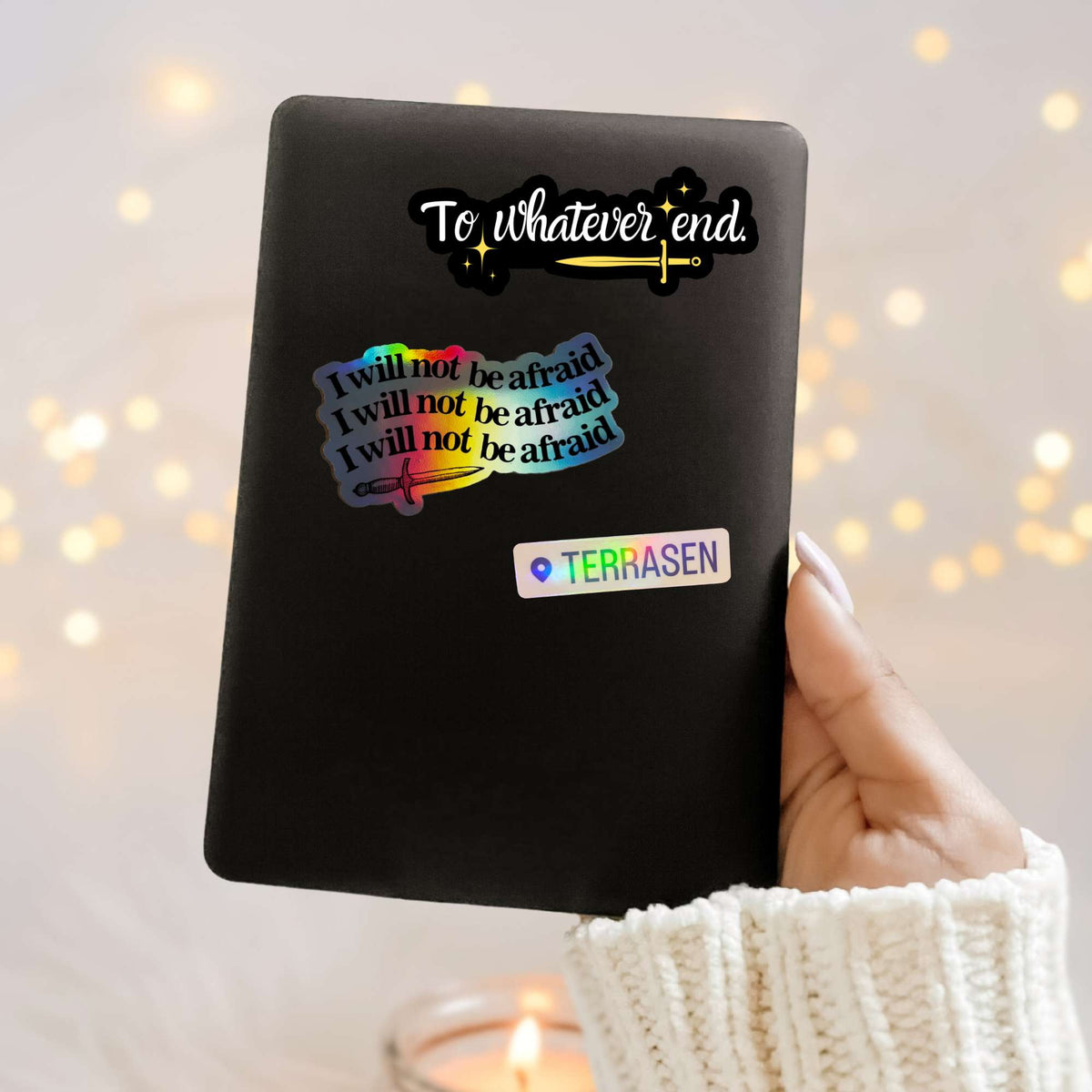 Bookish Queen Throne of Glass Stickers 3 Throne of Glass Quote Sticker - To whatever end