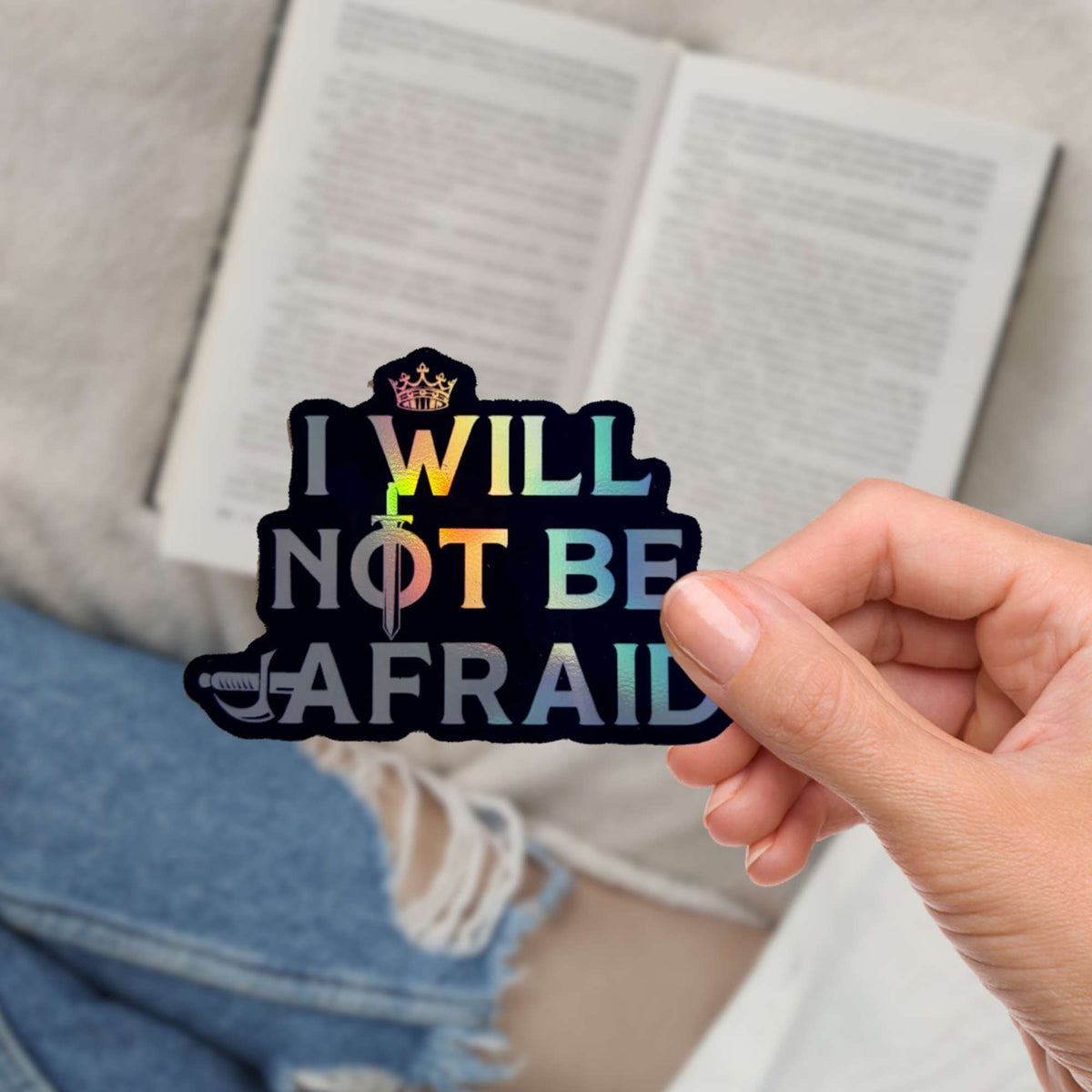 Bookish Queen Throne of Glass Stickers Dark Blue Throne of Glass Sticker I will not be afraid Aelin Quote