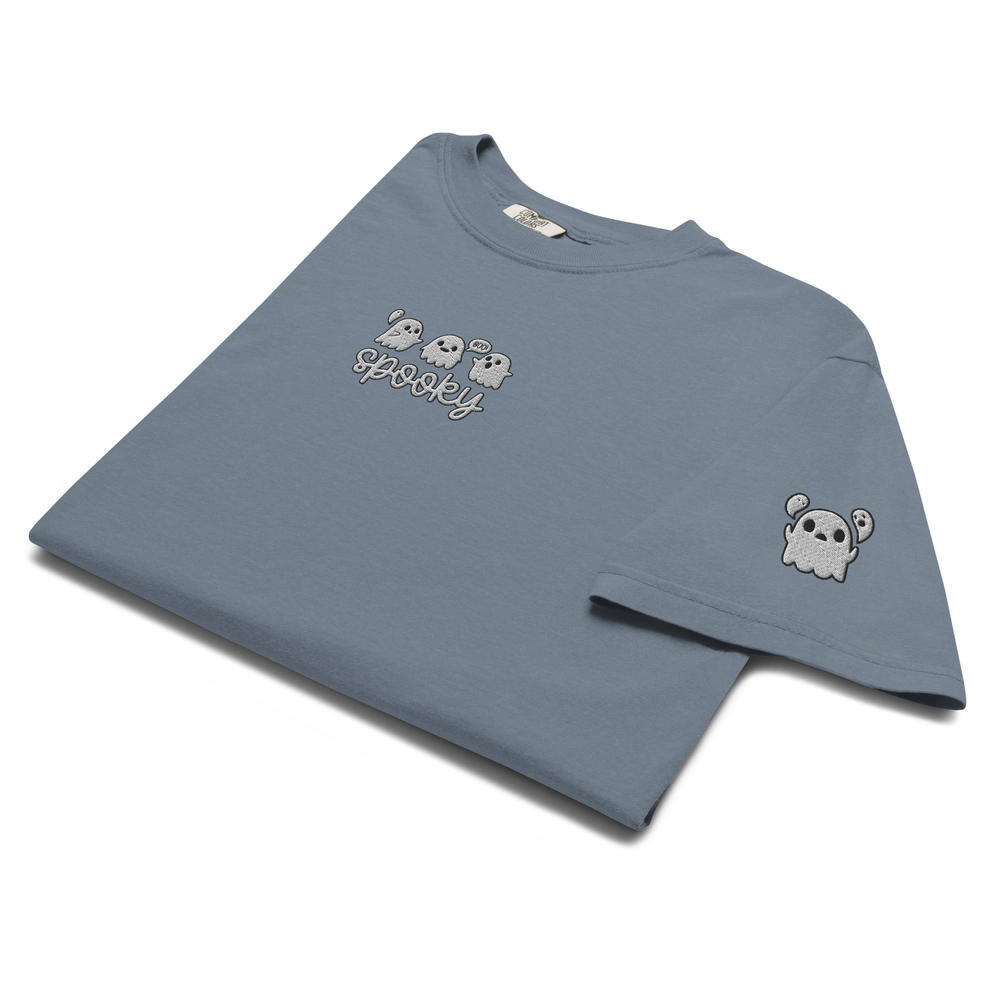 Embroidered Ghosties Tee Spooky Season